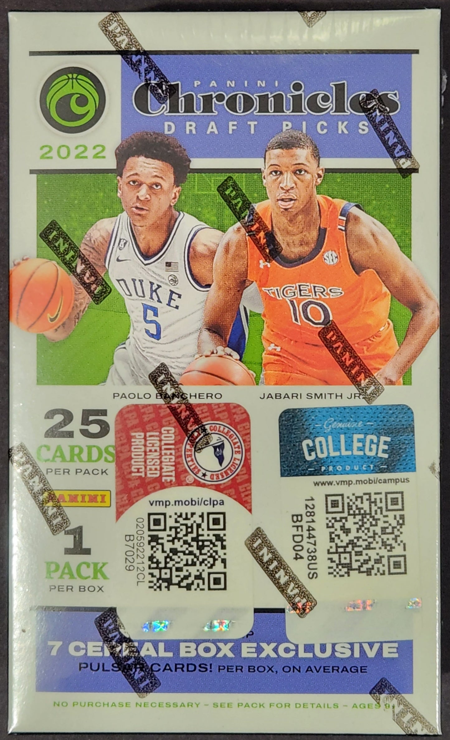 2022 NBA Panini Chronicles Basketball Cereal Box