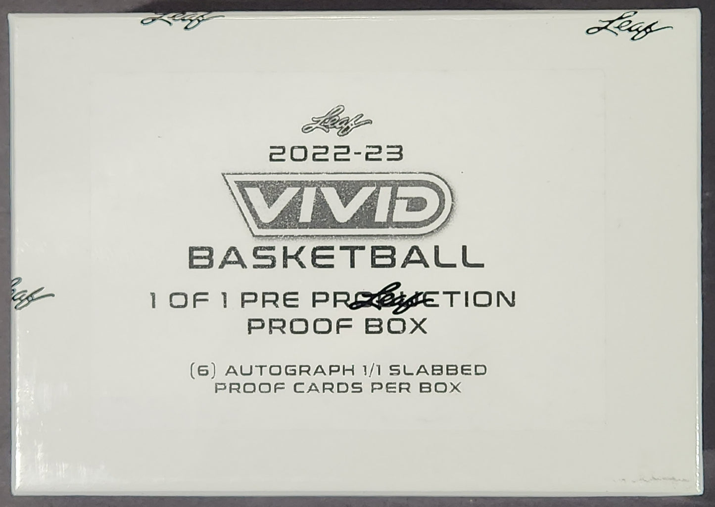 2022-23 Leaf Vivid 1 0f 1 Pre-Production Proof Basketball Hobby Box
